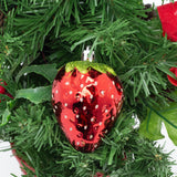 Set of 9 Fruit-Themed Christmas Tree Ornaments | Fruit Hanging Decorations Baubles - Tophatter Daily Deals