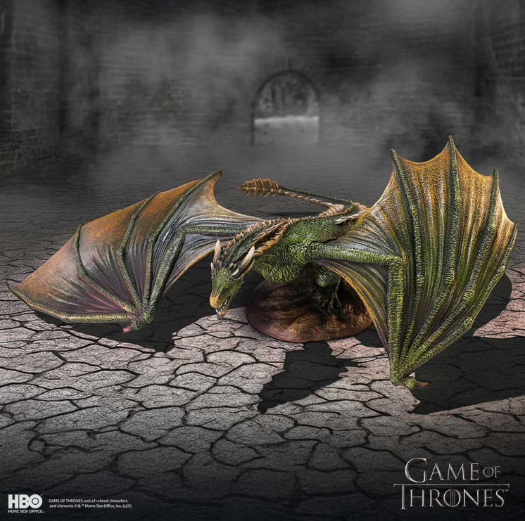 Game of Thrones – Official Rhaegal Large Dragon Figurine Collectible Figure - Tophatter Daily Deals