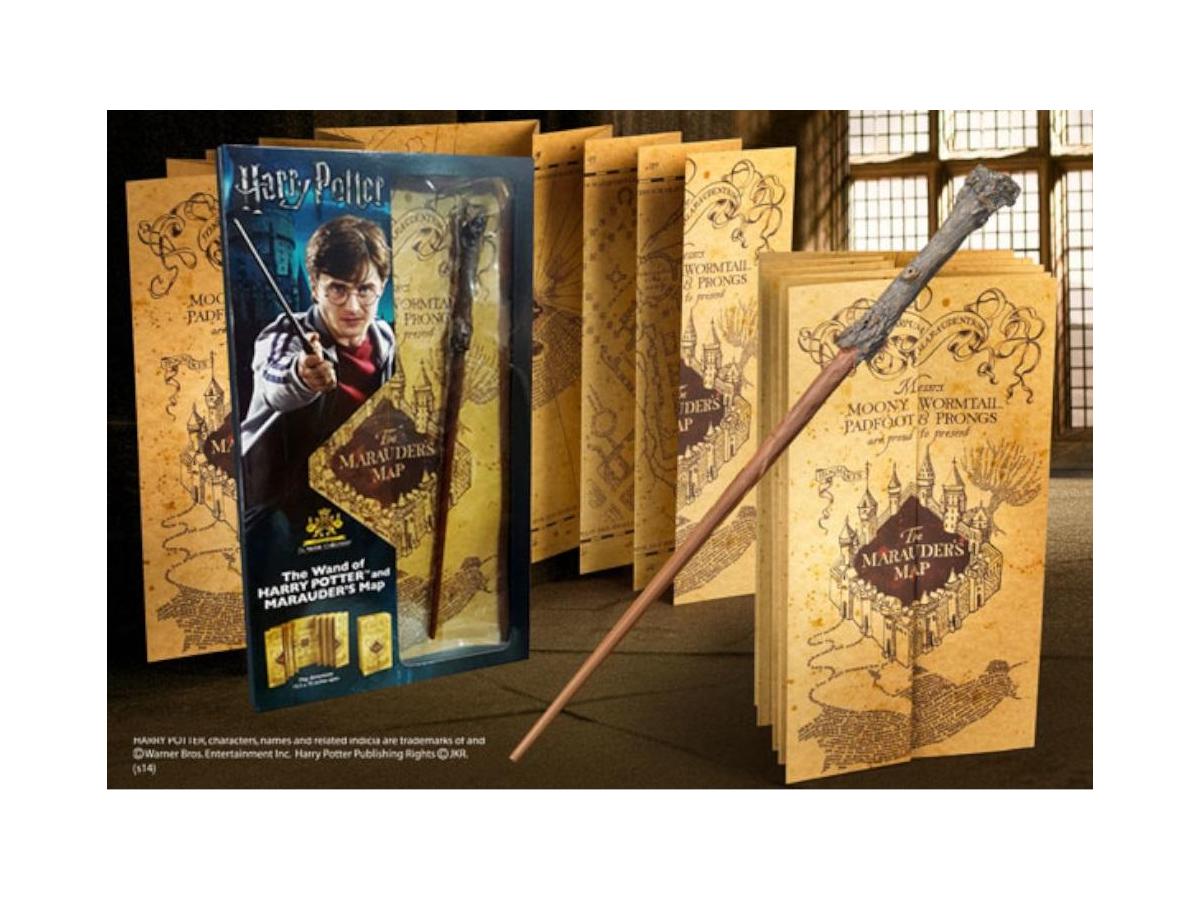 Harry Potter - Official Harry Wand and Marauders Map Gift Pack Replica Wand - Tophatter Daily Deals