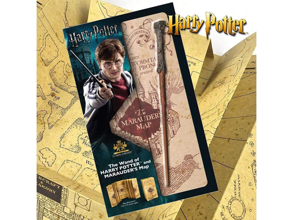 Harry Potter - Official Harry Wand and Marauders Map Gift Pack Replica Wand - Tophatter Daily Deals