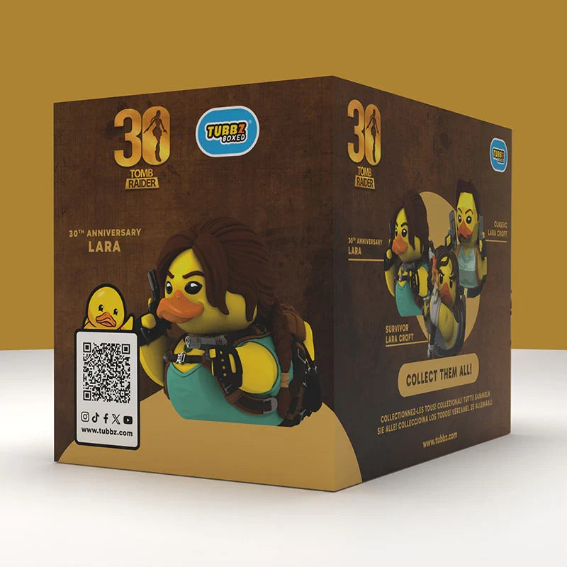 Tomb Raider: Lara Croft 30th Anniversary TUBBZ (Boxed Edition) TUBBZ Collectible Duck - Tophatter Daily Deals