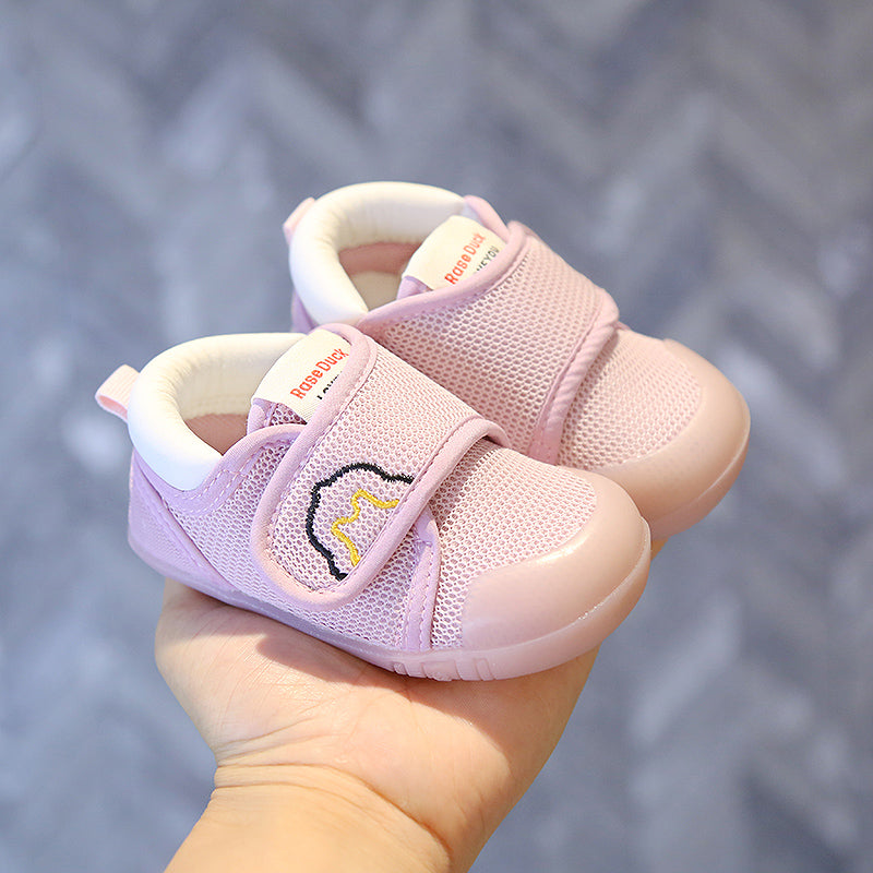 Breathable Mesh Baby Walking Shoes with Soft Soles Pink 0 - Tophatter Daily Deals