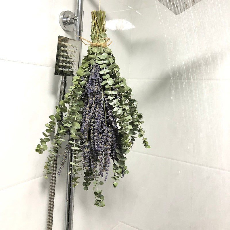 Bath Home Decor Natural Dried Flowers Lavender Immortal Eucalyptus Leaves Eucalyptus lavender bouquet 0 - Tophatter Daily Deals