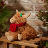 Bonnie the Highland Cow Doorstop | Christmas Fabric Animal Door Stop - 22cm Doorstop - Tophatter Daily Deals