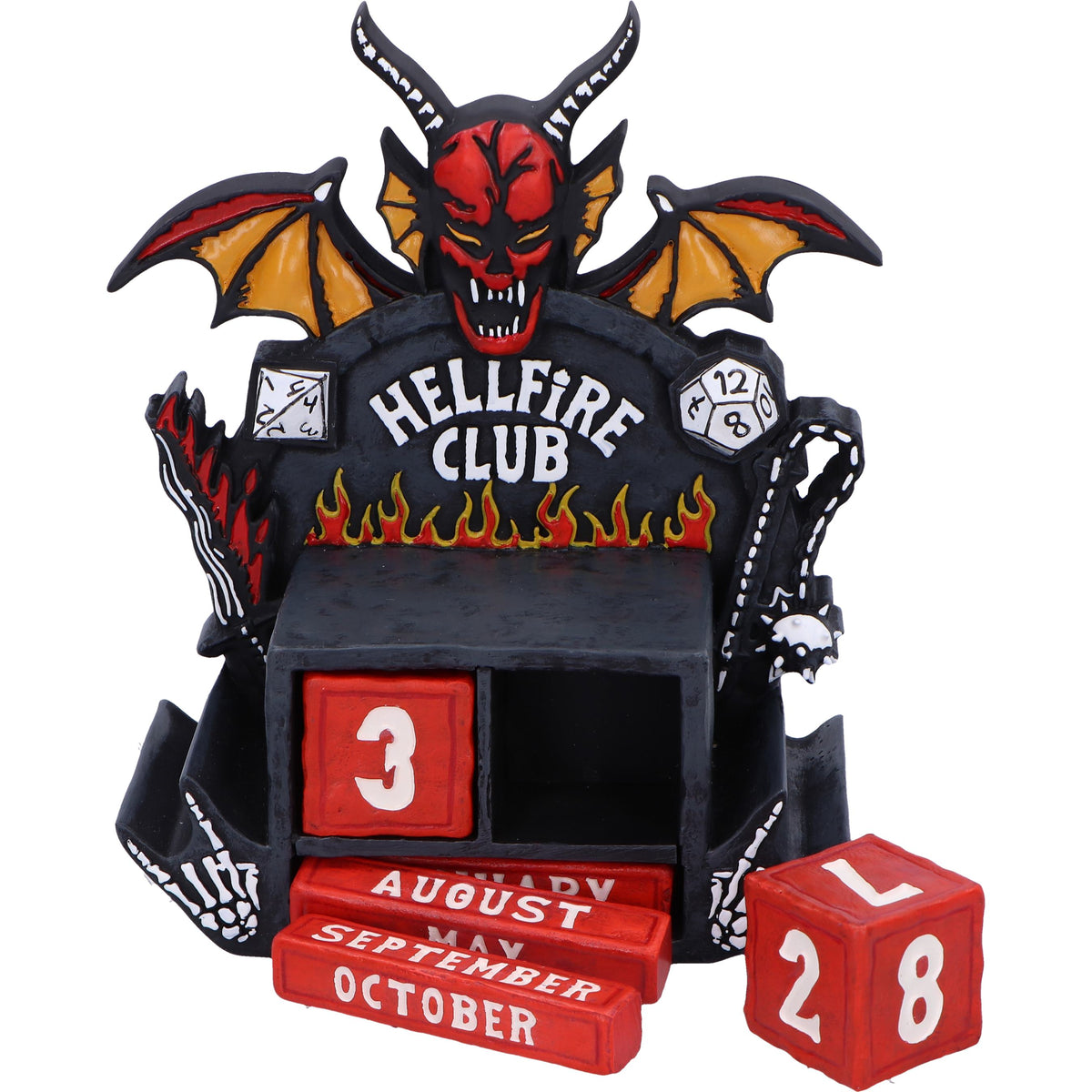 Stranger Things – Official Hellfire Club Perpetual Calendar Clock - Tophatter Daily Deals