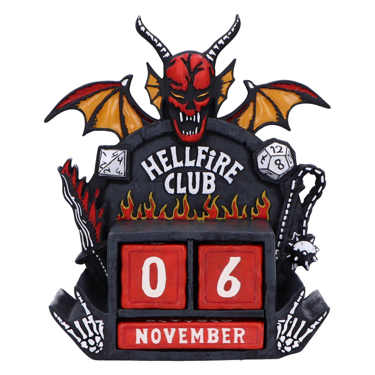 Stranger Things – Official Hellfire Club Perpetual Calendar Clock - Tophatter Daily Deals