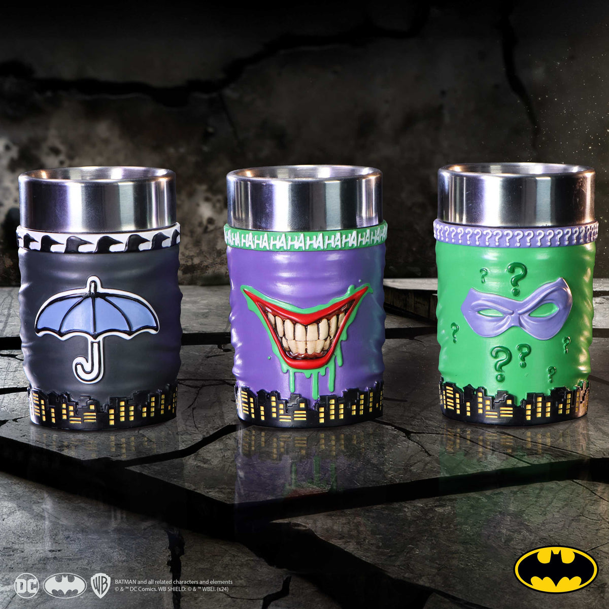 DC – Official Batman Super-Villain Collectible Mini Cup Set Collectible Replica - Tophatter Daily Deals