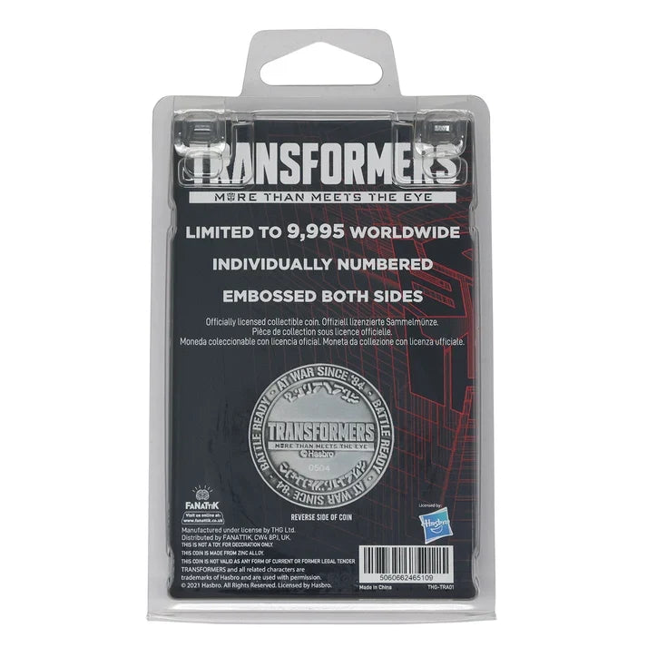 Transformers – Official Limited Edition Collectible Coin Replica Coin - Tophatter Daily Deals