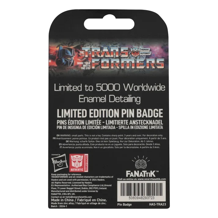 Transformers – Official 40th Anniversary Twin Set of Pin Badges Pin Set - Tophatter Daily Deals