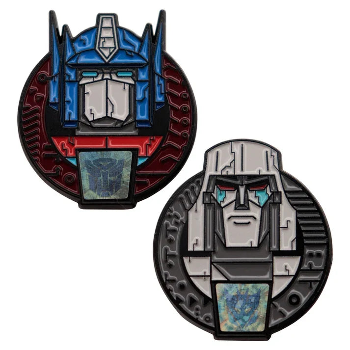 Transformers – Official 40th Anniversary Twin Set of Pin Badges Pin Set - Tophatter Daily Deals
