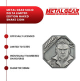 Metal Gear Solid Delta – Official Limited Edition Naked Snake Collectible Coin Replica Coin - Tophatter Daily Deals