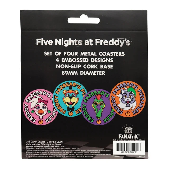 Five Nights at Freddy's – Official Printed Metal Drinks Coasters Coaster - Tophatter Daily Deals