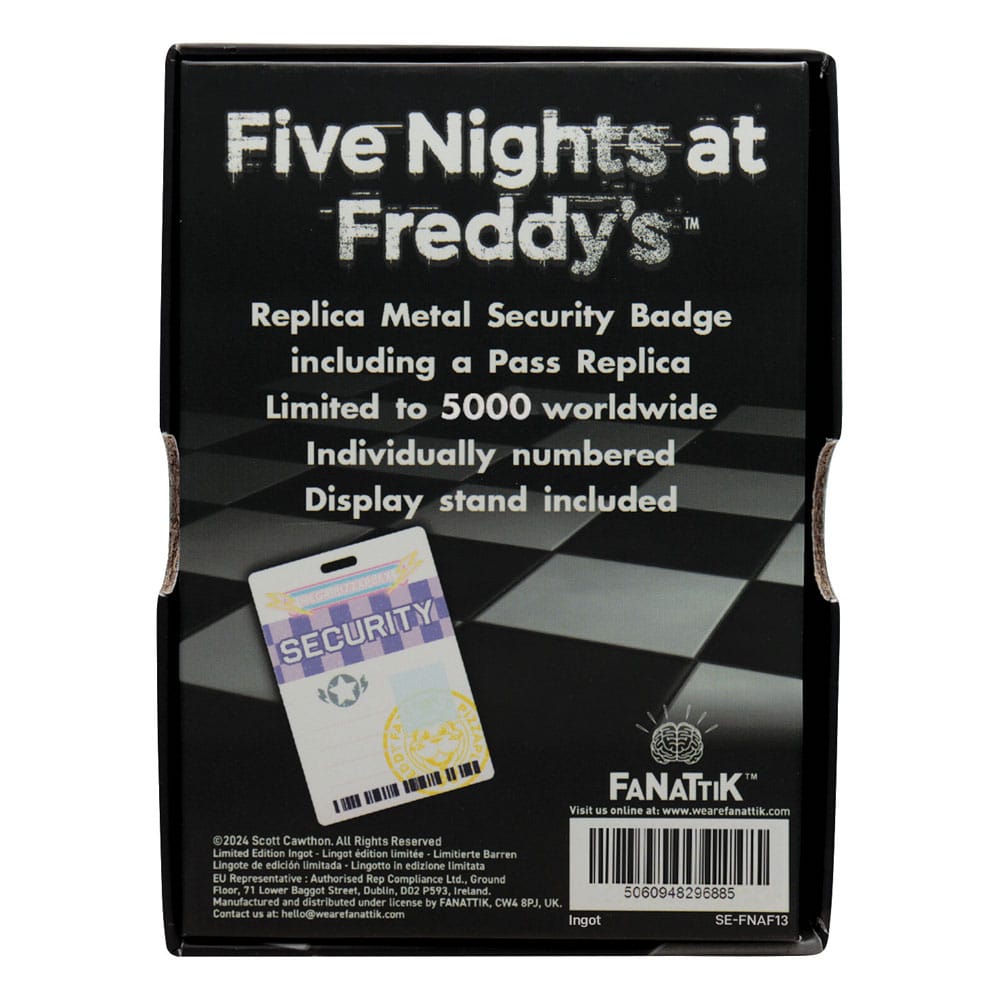 Five Nights at Freddy's – Official Replica Security Badge (Antique Brass Edition) Badge - Tophatter Daily Deals