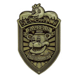 Five Nights at Freddy's – Official Replica Security Badge (Antique Brass Edition) Badge - Tophatter Daily Deals