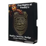 Five Nights at Freddy's – Official Replica Security Badge (Antique Brass Edition) Badge - Tophatter Daily Deals