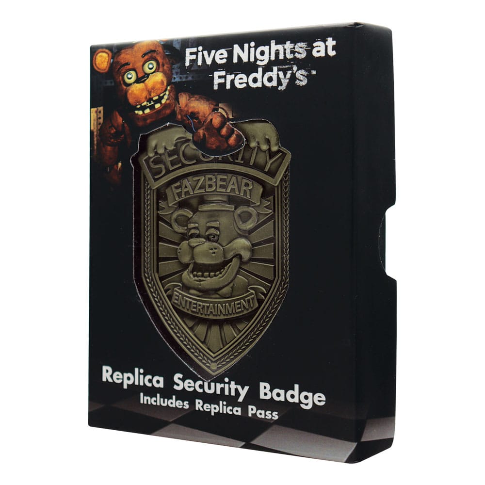 Five Nights at Freddy's – Official Replica Security Badge (Antique Brass Edition) Badge - Tophatter Daily Deals