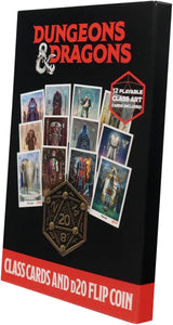 Dungeons & Dragons – Official Class Cards & D20 Flip Coin Set Dice Set - Tophatter Daily Deals