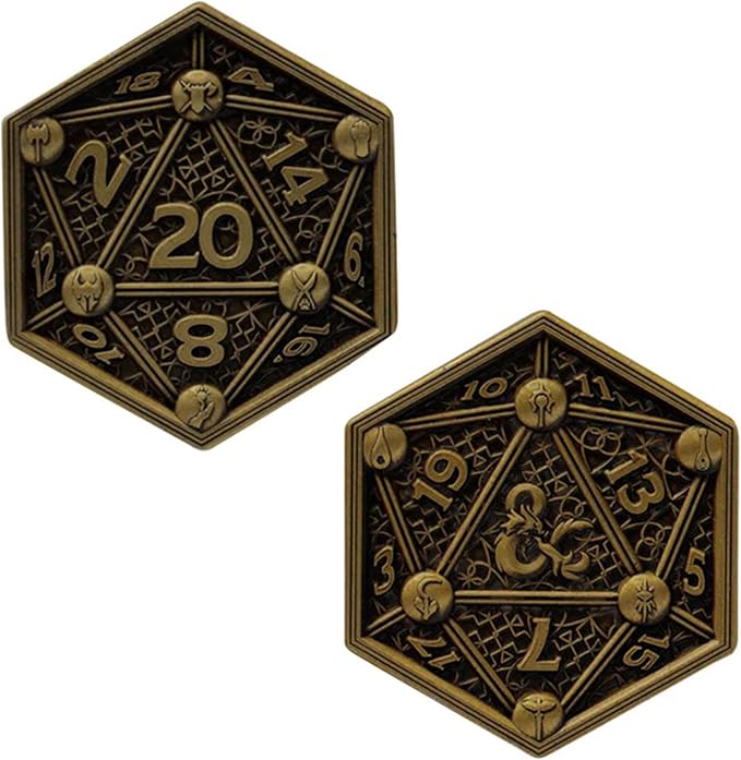 Dungeons & Dragons – Official Class Cards & D20 Flip Coin Set Dice Set - Tophatter Daily Deals
