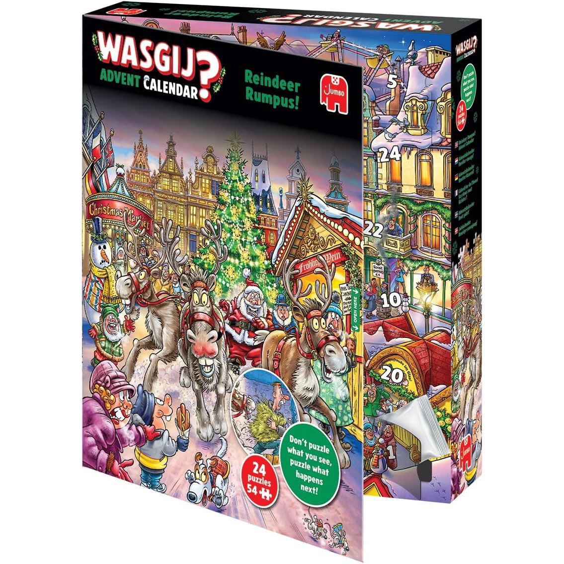 Wasgij Christmas Advent Calendar 2025 | Reindeer Rumpus Jigsaw Advent Calendar Advent Calendar - Tophatter Daily Deals