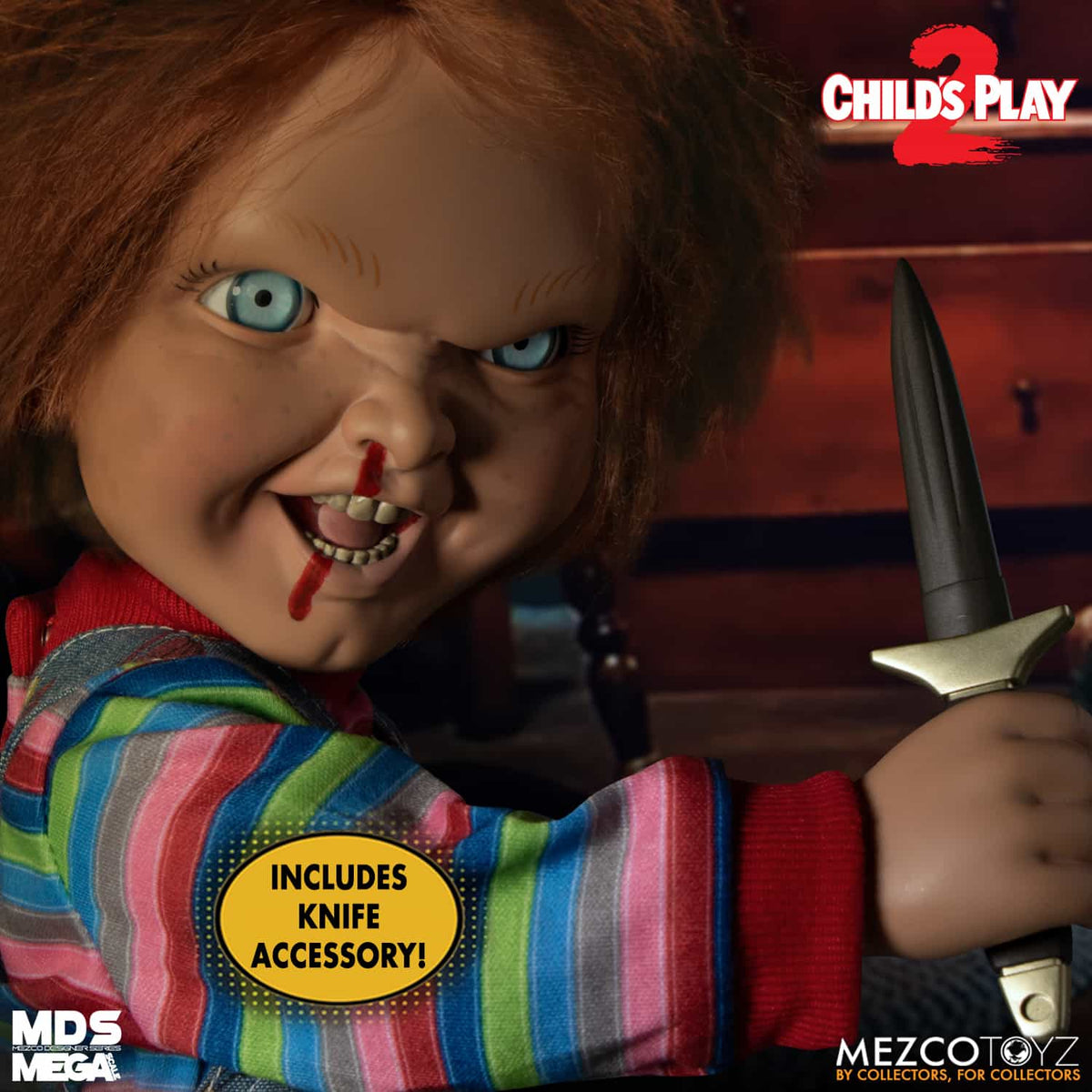 Child's Play – Official Menacing Chucky Action Figure with Sound Action Figure - Tophatter Daily Deals