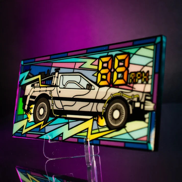 Back to the Future – Official Stained Glass-Style Metal Ingot Glassware - Tophatter Daily Deals