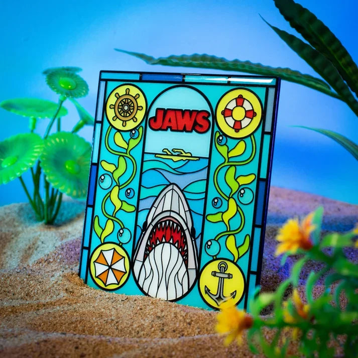 Jaws – Official Stained Glass-Style Metal Ingot Glassware - Tophatter Daily Deals