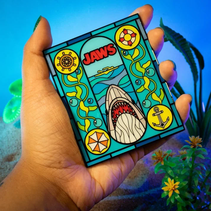 Jaws – Official Stained Glass-Style Metal Ingot Glassware - Tophatter Daily Deals