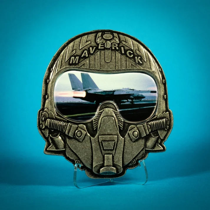 Top Gun – Official Maverick & Goose Limited-Edition Helmet Medallion Helmet Replica - Tophatter Daily Deals
