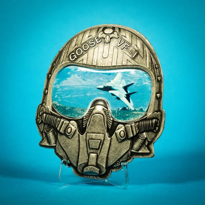 Top Gun – Official Maverick & Goose Limited-Edition Helmet Medallion Helmet Replica - Tophatter Daily Deals