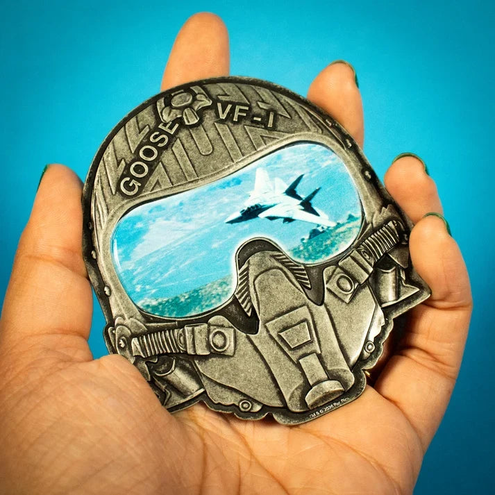 Top Gun – Official Maverick & Goose Limited-Edition Helmet Medallion Helmet Replica - Tophatter Daily Deals
