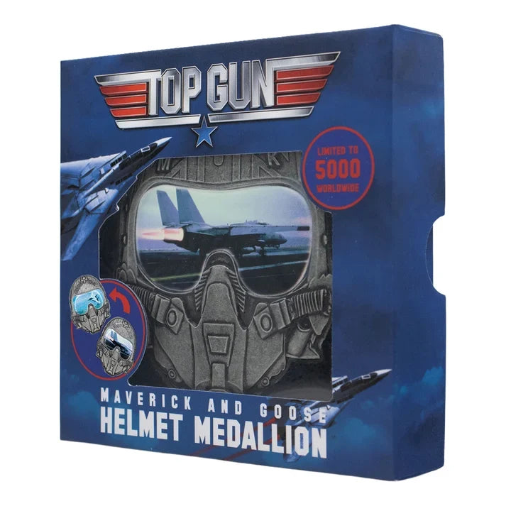 Top Gun – Official Maverick & Goose Limited-Edition Helmet Medallion Helmet Replica - Tophatter Daily Deals
