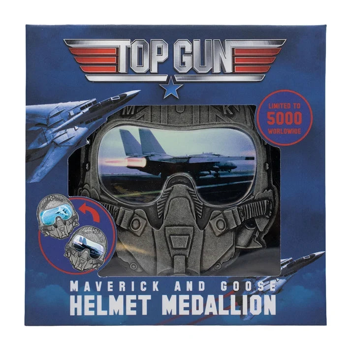 Top Gun – Official Maverick & Goose Limited-Edition Helmet Medallion Helmet Replica - Tophatter Daily Deals