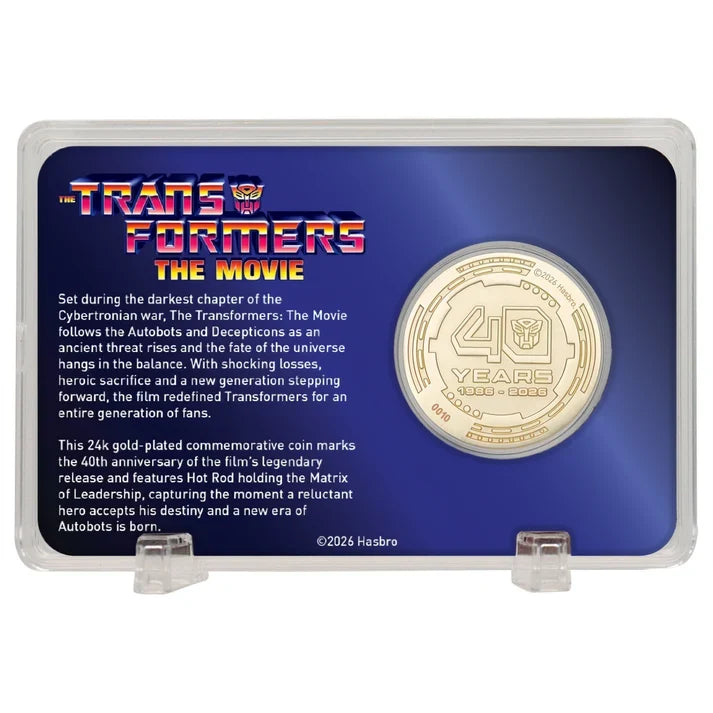 Transformers: The Movie – 40th Anniversary 24K Gold-Plated Presentation Coin Replica Coin - Tophatter Daily Deals