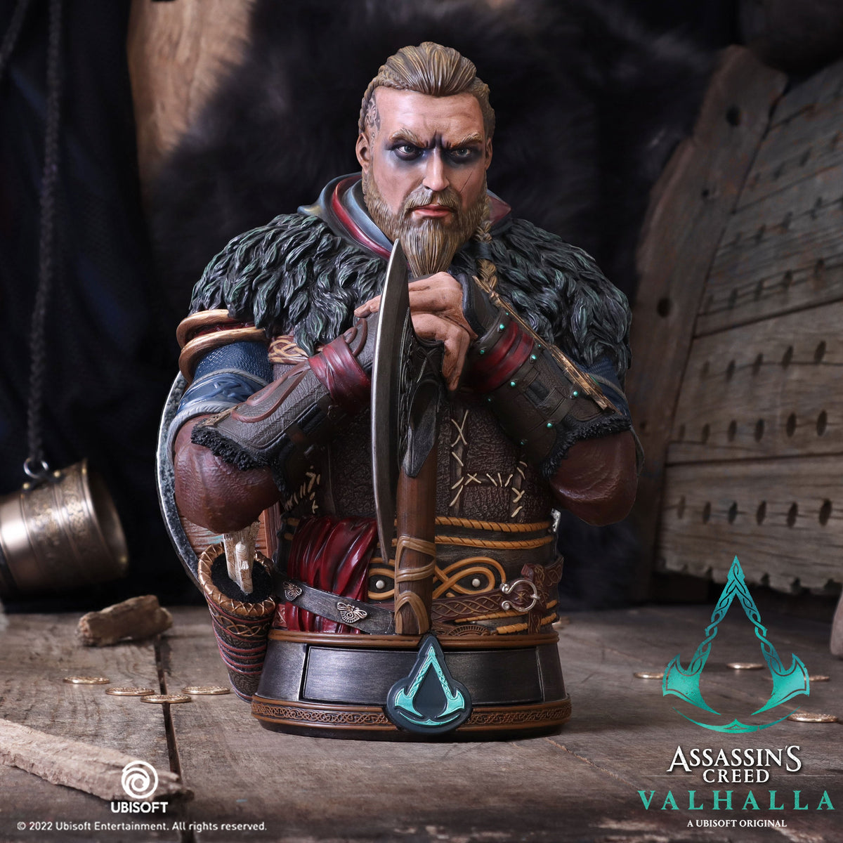 Assassin's Creed Valhalla – Official Eivor Bust (Full Color) Statue - Tophatter Daily Deals