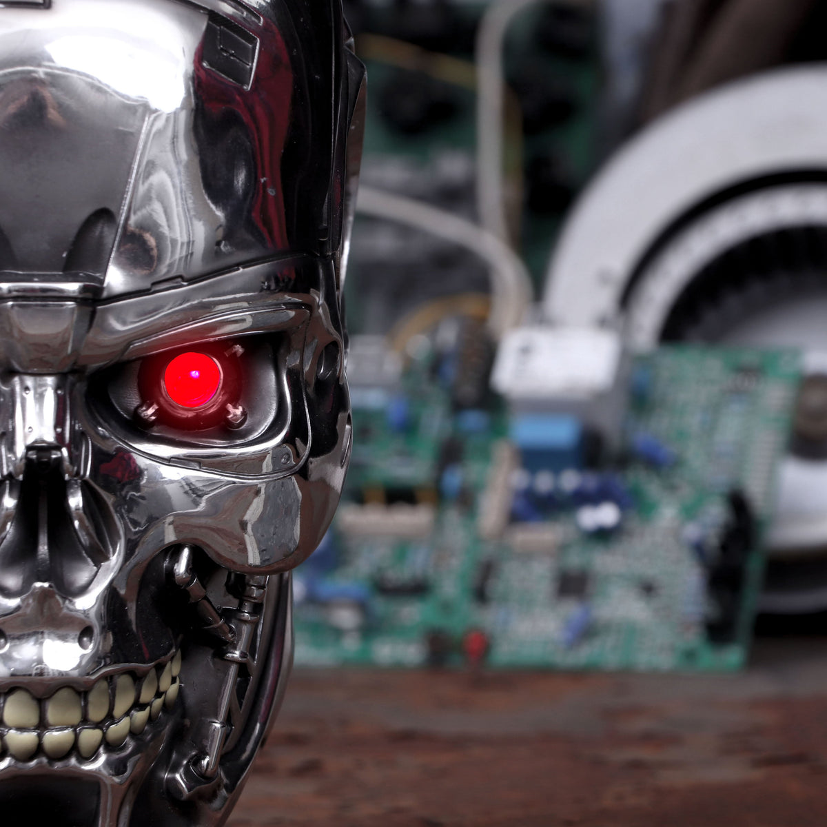 Terminator – Official T-800 Endoskeleton Head Statue Statue - Tophatter Daily Deals