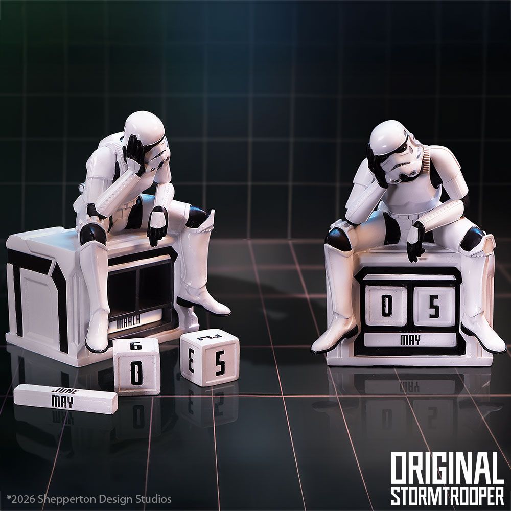 Original Stormtrooper – Official "What a Day" Perpetual Calendar Decorative Figurine - Tophatter Daily Deals
