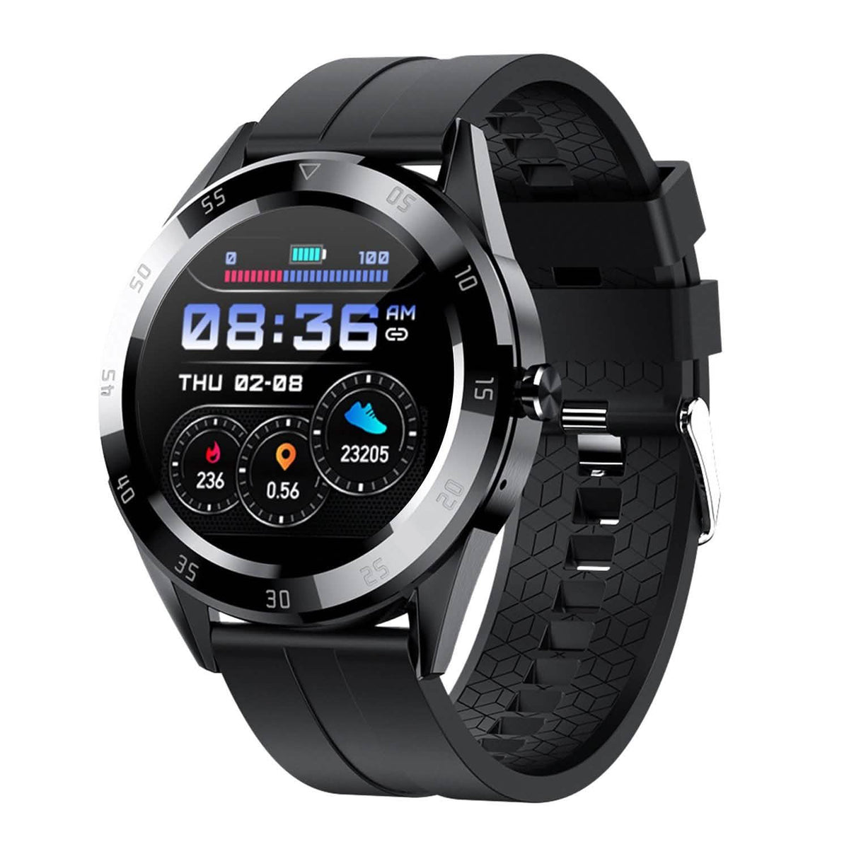 1.54" Wireless Fitness Tracker Black Fitness & Exercise - Tophatter Daily Deals