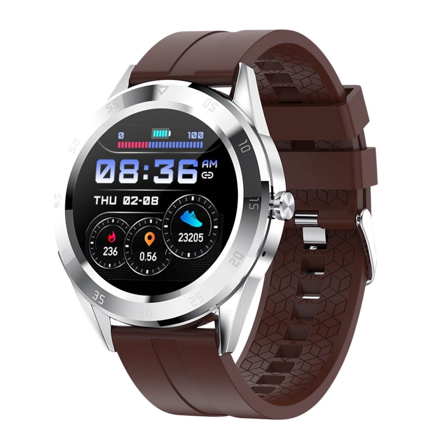 1.54" Wireless Fitness Tracker Brown Fitness & Exercise - Tophatter Daily Deals