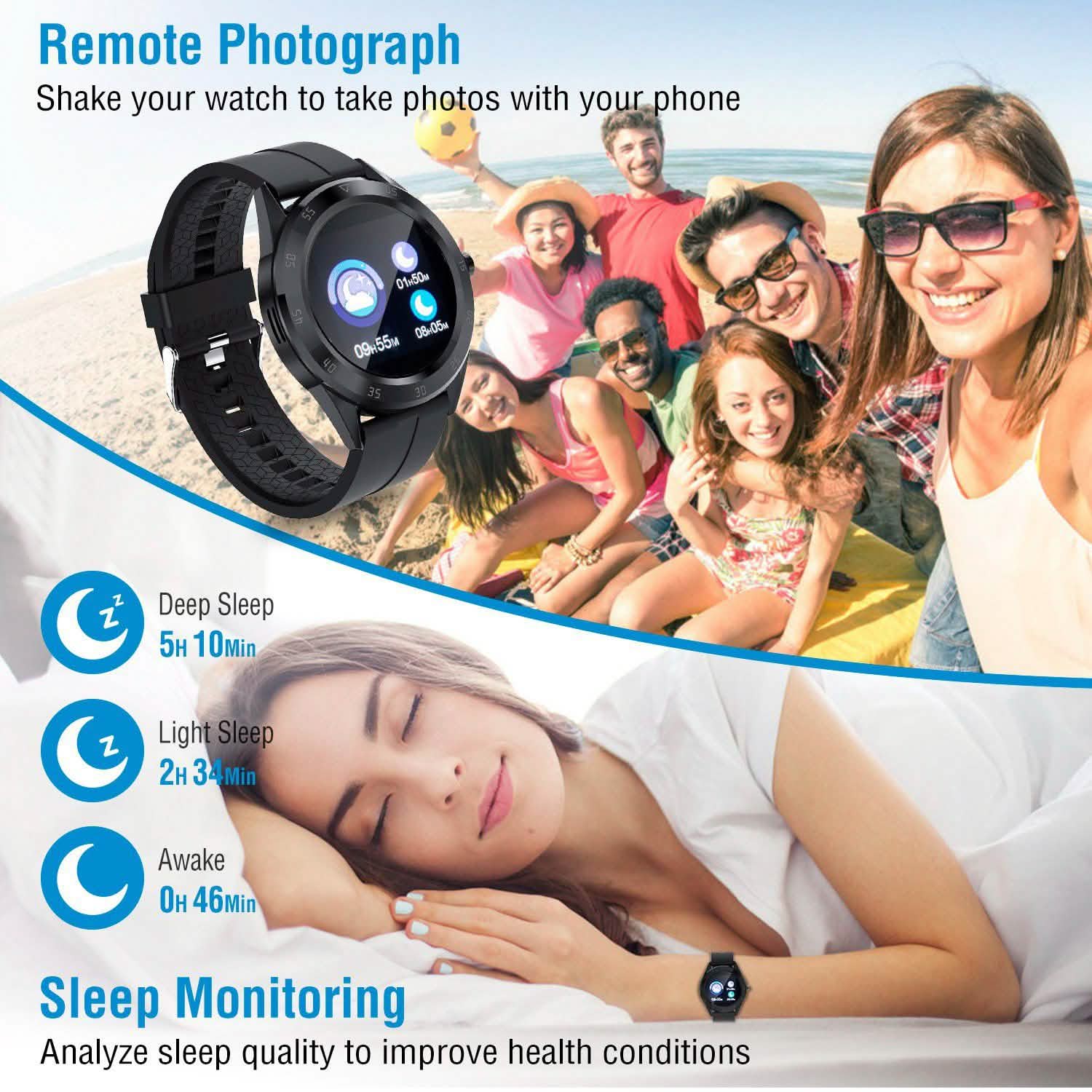 1.54" Wireless Fitness Tracker Fitness & Exercise - Tophatter Daily Deals