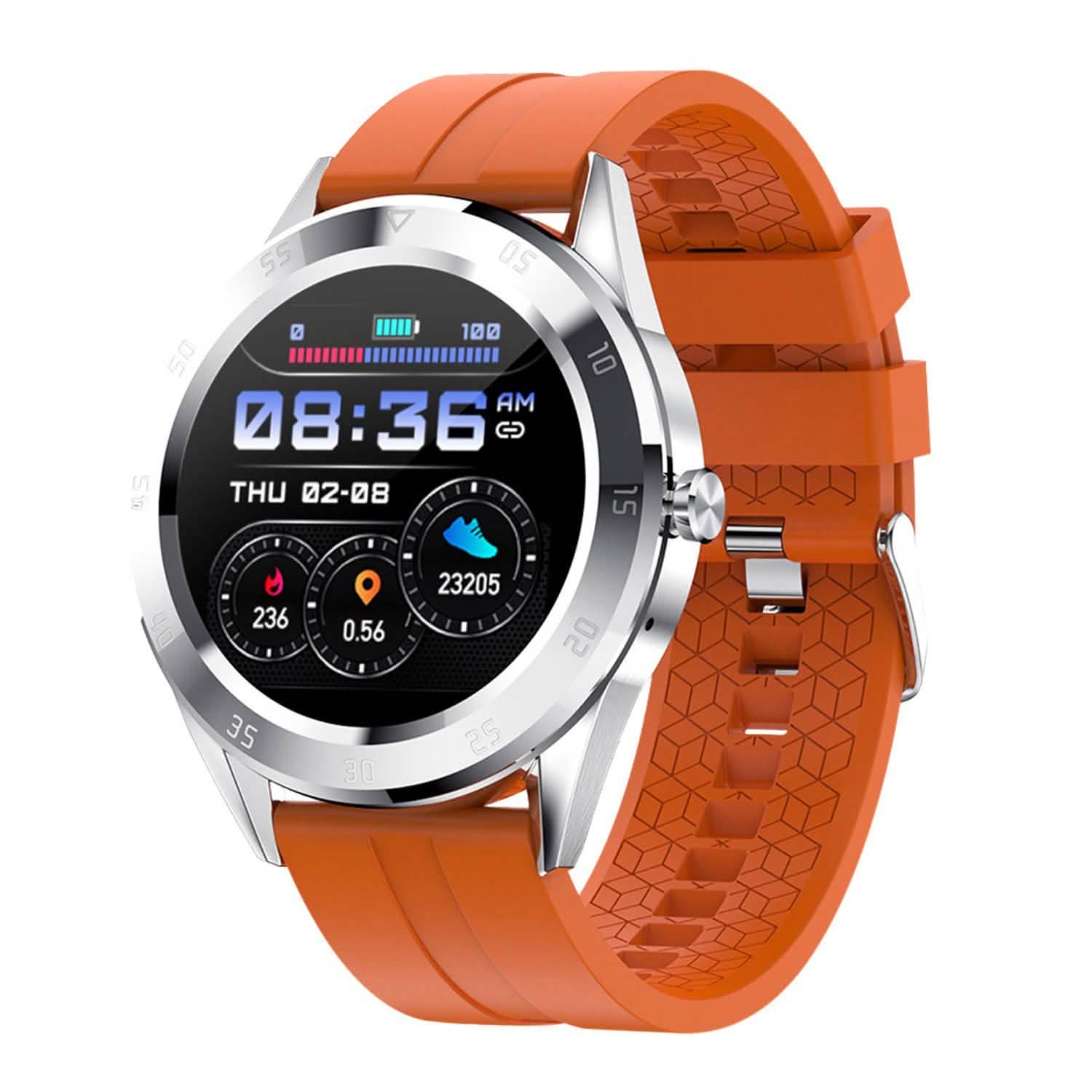 1.54" Wireless Fitness Tracker Orange Fitness & Exercise - Tophatter Daily Deals