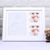 Baby Baby Hand And Foot Print Pad Photo Frame White frame 0 - Tophatter Daily Deals
