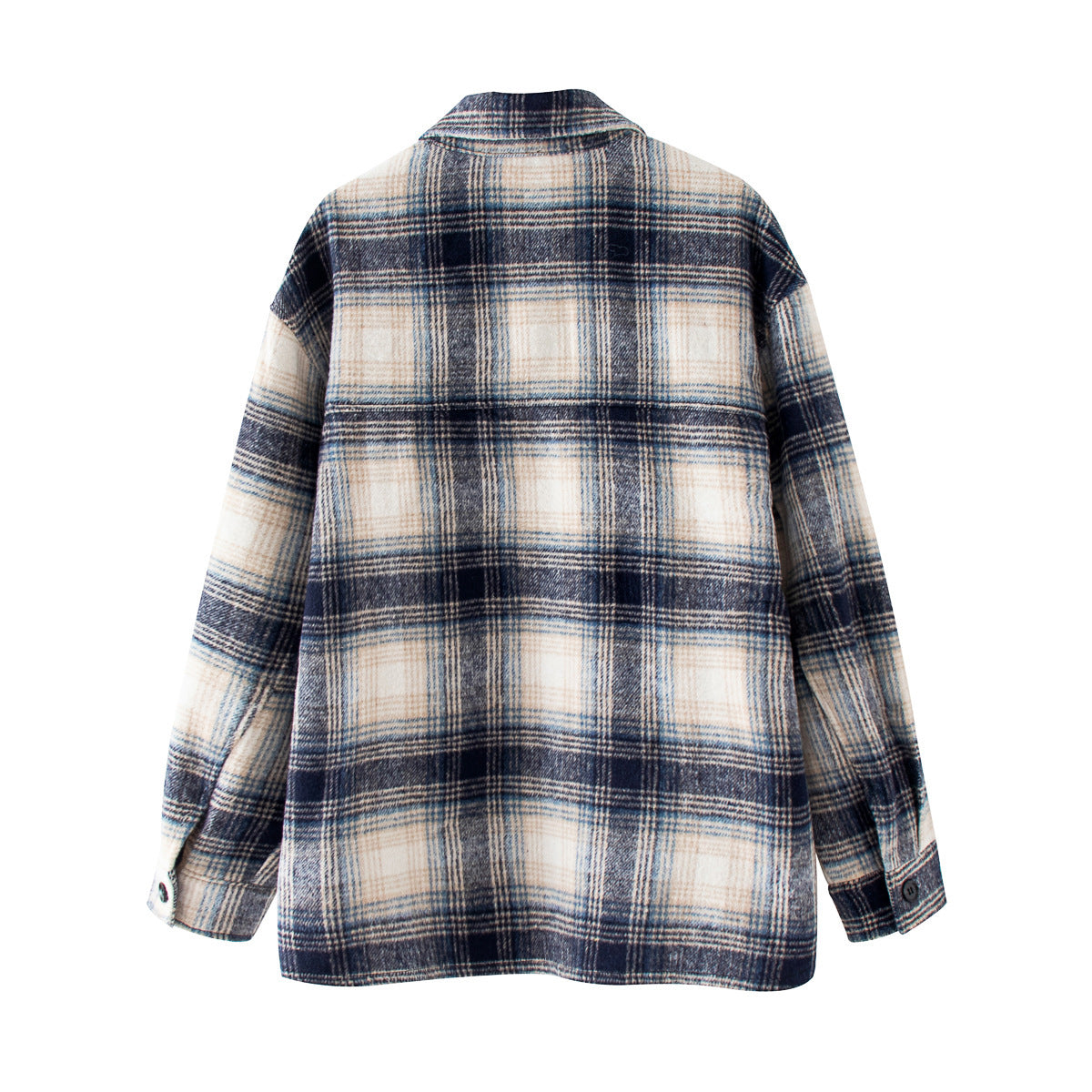 Brushed plaid coat women's clothing 0 - Tophatter Daily Deals