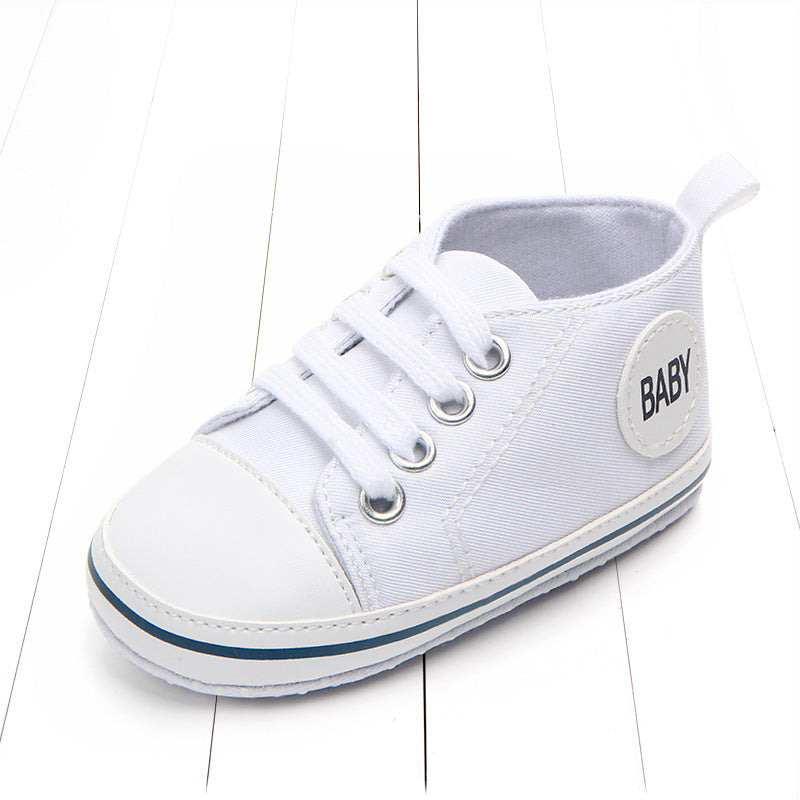 Baby soft-soled shoes White 0 - Tophatter Daily Deals