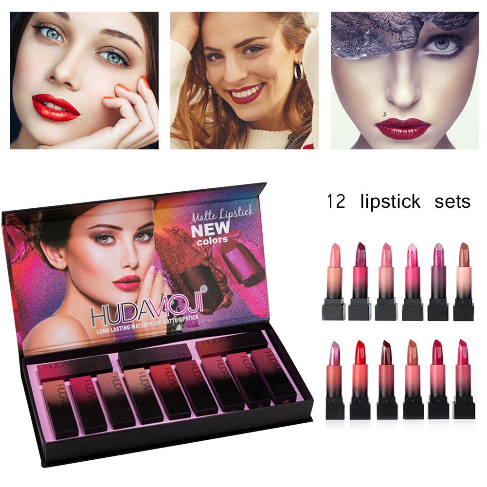 12 color lipstick gift box Red 0 - Tophatter Daily Deals