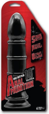 Anal Munition 10 Inch Black Butt Plug with Suction Cup and Ridges > Anal Range > Oversized Anal Toys - Tophatter Daily Deals