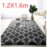 Bedside Pattern Carpet Living Room Tea Table Mat Grey 1.2X1.6m 0 - Tophatter Daily Deals
