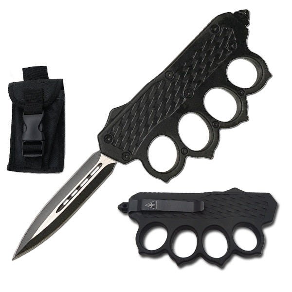 9 Inches Overall Tactical Knuckle OTF Knife - TOPHATTER'S ARMORY DEALS Collectible Weapons - Tophatter Daily Deals