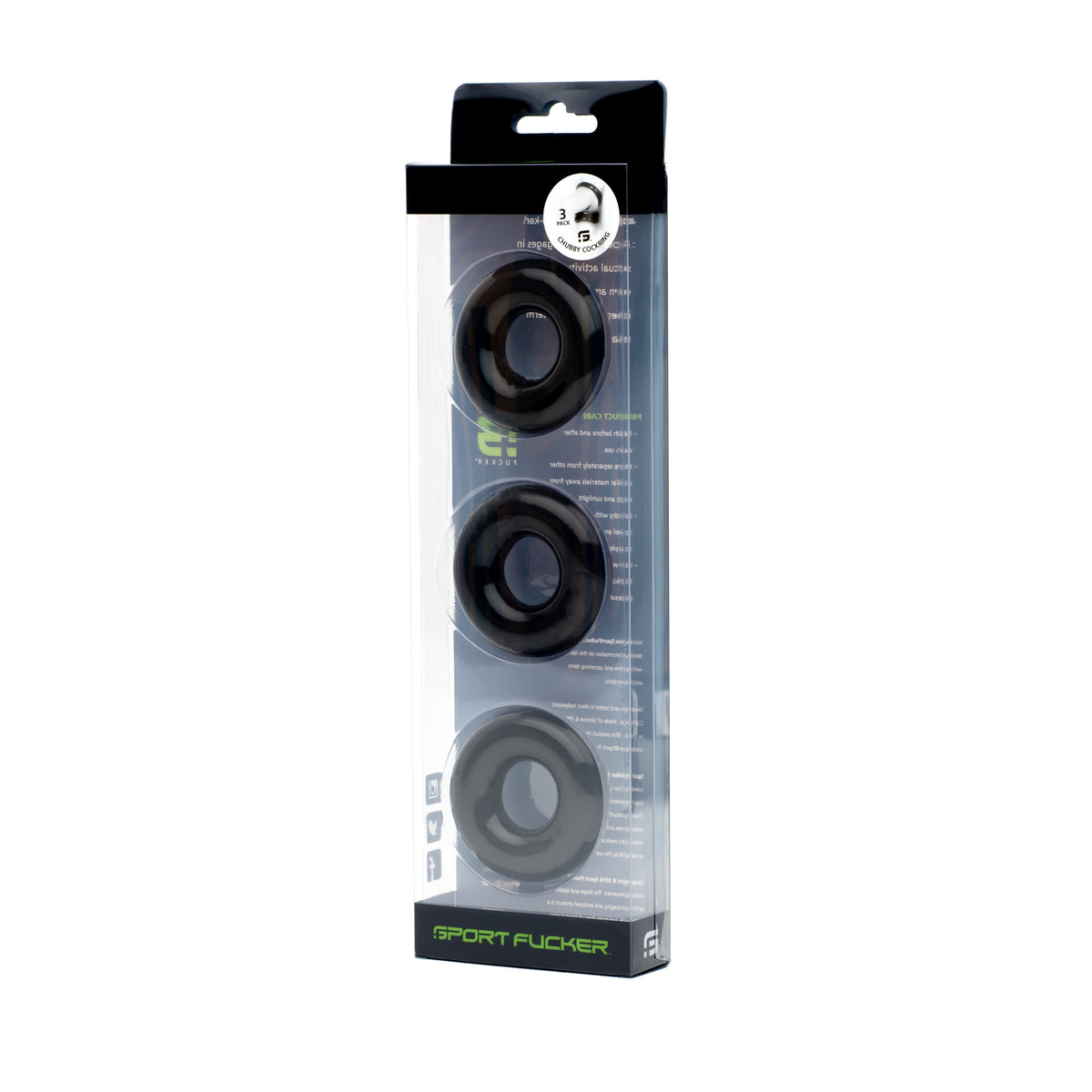 Sport Fucker Rubber Cockring 3 Pk Black - Stretchable Size > Cock Ring > Single - Tophatter Daily Deals