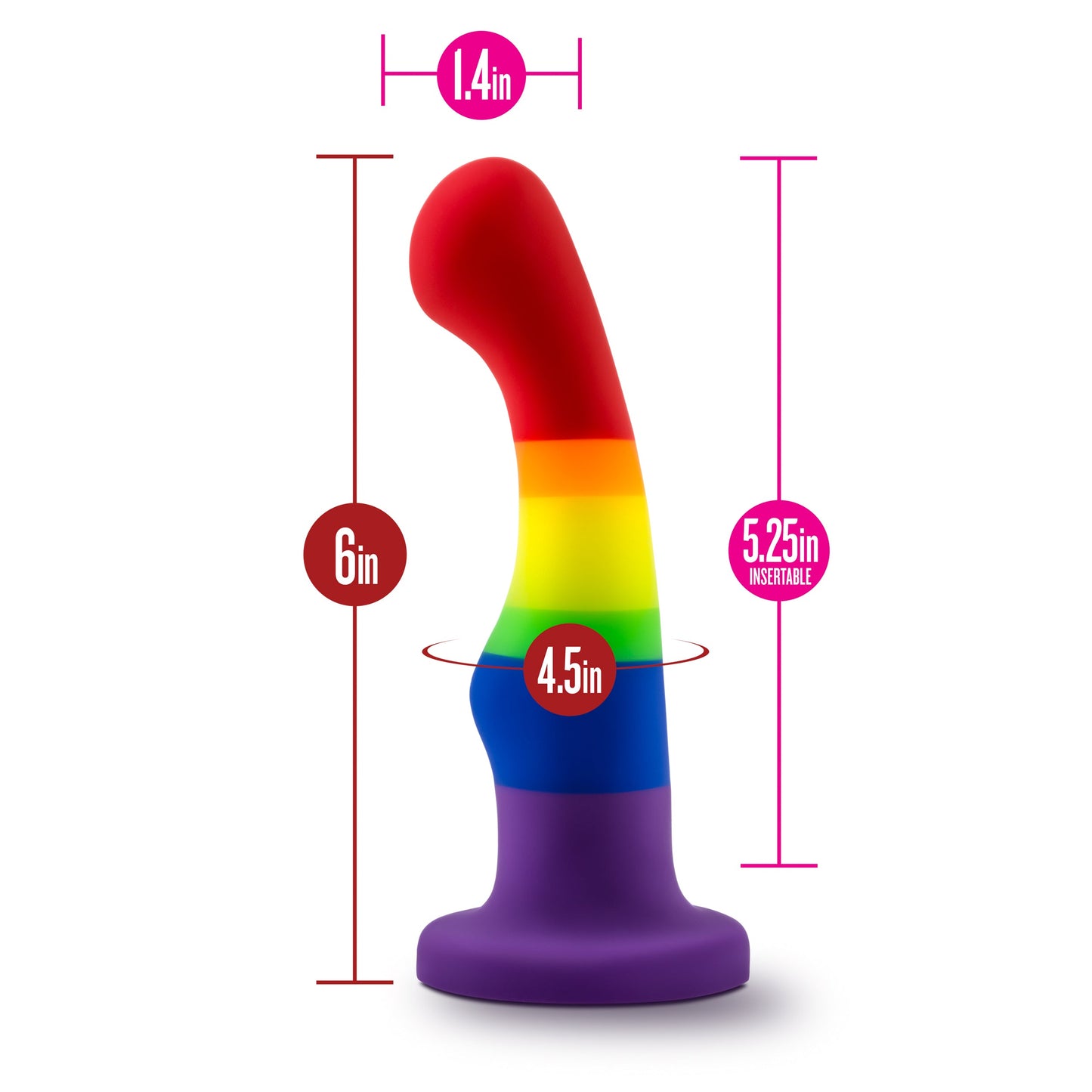 Avant Pride P1 Freedom – Silicone Dildo > Dildos > Neutral Dildos - Tophatter Daily Deals