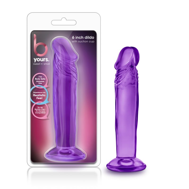 B Yours Sweet n' Small (Purple) – 6 Inch Suction Cup Dildo > Dildos > Slim Dildos - Tophatter Daily Deals